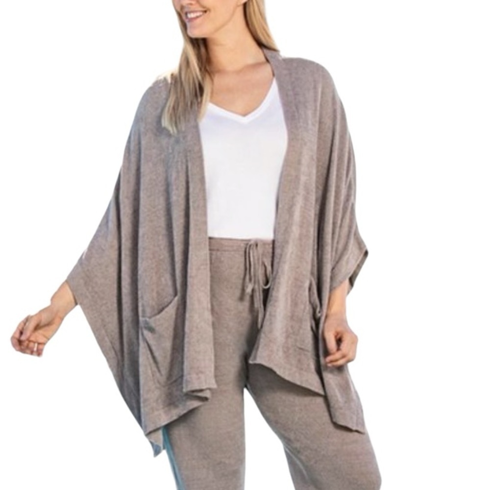 BAREFOOT DREAMS Cozy Chic Ultra Lite Kimono Wrap One Size in Beach Rock